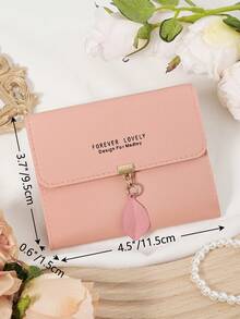 Fashionable Small Wallet Coin Pocket Women's Fashionable Multi Card Slot Wallet And Id Window Women's Wallet For Women Wallet Mini Wallet Purse Wallet Cute Wallet Travel Essential Badge Holder Id Card Holder Id Holder - Pink - View 9