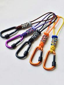 Multi Functional Outdoor Camping Accessories, Woven Rope Keychain With Anti Loss Strap And Kettle Hook, Multi-Functional Hiking Backpack Buckle, Portable Kettle Hanging Rope, Suitable For Hiking, Camping, Cycling, Beach And Other Occasions. ﻿ - Multicolor - View 2