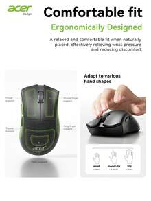 ACER Official Genuine OCC313 Slim & Simple Wireless Keyboard & Mouse Set, Slim Keyboard + Ergonomic Low-Noise Silent Mouse, Sensitive Tracking & Long-Lasting Battery, 2.4G Receiver Plug & Play, Suitable For Office, Business, Student, Home Use