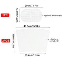 1 Set Black & White Blank Canvas Crochet Plastic Mold Sheets, Suitable For Handmade Weaving Bags, Embroidery And Crochet Projects - Durable Weaving Kit With Transparent Mesh Plastic Sheets