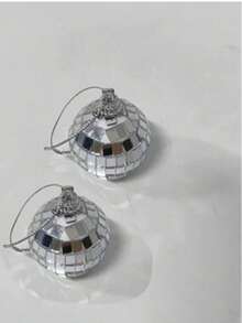 迷你迪斯科球悬挂装饰反光镜面球，70年代迪斯科派对用品，适合圣诞节假期 - 彩色 - 查看 14