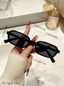 6pcs/Set Women's Casual Assorted Frame Eyeglasses Set, Y2K Fashion, Suitable For Beach, Travel, Party, Gift, Daily Wear - Multicolor - View 4
