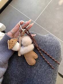 Yogodlns Llavero de cuerda con diseño de béisbol, colgante de amor con borde de encaje, llavero de cuerda colorido, llavero creativo para colgante de bolso, decoración de mochila - Multicolor - Ver 9