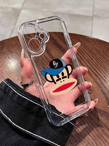 Officially Licensed Paul Frank Transparent Space Phone Case, Full Body Shockproof Camera Protection, Cartoon Monkey Pattern, New Design Compatible With IPhone 13/14/15/16/17 Pro Max - Multicolor - View 3
