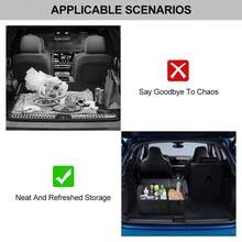 Foldable Car Storage Box, Multi-Function Storage Box, Car Interior Organizer Box, Car Accessories - Black - View 6