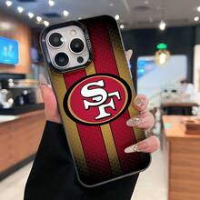 Estuche para teléfono con patrón de panal de los San Francisco 49ers Compatible con estuches para teléfonos ,  17,  16 Pro Max,  15 Pro Max,  13 y  12 Duradero, a prueba de golpes y elegante Una excelente opción para familiares, amigos, seres queridos, novios/novias y regalos de Navidad y Año Nuevo - Negro - Ver 2