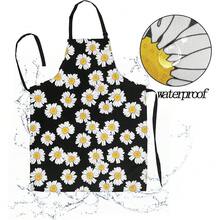 NEW-   Adjustable Waterproof Apron Bib Apron With 2 Pockets Cooking Kitchen Aprons For Women Men Chef - Tạp dề Daisy - Xem 5