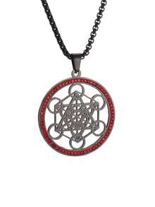 1件新款时尚不锈钢七天使魔法圆环吊坠，镶嵌立方氧化锆六角星护身符，男女皆宜珠宝 - 時尚 - 查看 9