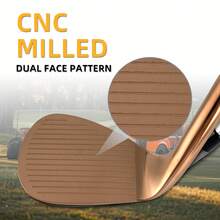 WUDAY Rose Gold Right Hand Golf Beach Wedge Club: Professional Sand/Chip/Wedge Stainless Steel Club 52°/56°/60° Quickly Reduces The Number Of Shots In Short Distance Competitions, Playing Like A Professional Player! - Gold - View 2