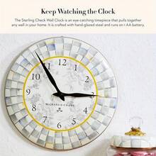 Large 12-Inch Modern Floral Wall Clock With Elegant Face & Black Hands - Beige & Golden Accent Rectangular Design, Easy-To-Read Numerals, Durable Wood Frame - Battery-Powered (AA Not Included) Living Room, Kitchen, Office - 10*10in - View 1