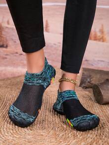 ZVB Barefoot-Friendly Water Shoes, Soft-Soled Women's Beach Shoes For Swimming, Diving, Fishing, Outdoor Quick-Drying Summer Sandals, Non-Slip & Breathable - Màu xanh đậm - Xem 10