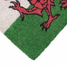 JVL Cymru Welsh Dragon Wales Welcome Coir Coconut Door Mat 30 X 60cm Home Caravan Office - Như Pic - Xem 6