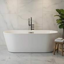 59 Inch Freestanding Bathtub Acrylic Soaking Tub Design For Bathroom Upgrade And Relaxing Bath - Marine 59inch - View 7