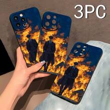 Funda para teléfono con reflejo de Mysterious Firewalker, compatible con  17,  16 Pro Max,  15 Pro Max,  13 y  12. Fabricada en TPU, ofrece protección contra golpes y caídas. Este diseño único es perfecto para quienes aman los estilos atrevidos y dramáticos, lo que la convierte en un regalo ideal para familiares, amigos y seres queridos en cualquier ocasión. - Negro - Ver 1