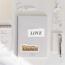 60pcs Inspirational English Letter, Heart Shaped Tear-Off Memo Stickers For Planner, Notebook, Phone - Sticker - View 4