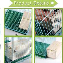 1个木制鹦鹉繁殖箱，孵化巢箱，垂直鸟巢，保温巢箱，鸟类繁殖笼，适用于玄凤鹦鹉和爱情鸟，鸟屋配件，宠物用品，透明观察窗，适用于各种鸟类和爱情鸟，宠物用品