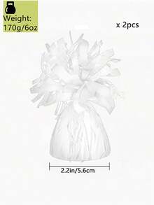 2pcs Metallic Foil Balloon Weights, Suitable For Party Decorations, Birthday Parties, Wedding Table Centerpieces, Also For DIY Helium Balloons, 170g/6oz