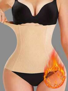 1 Piece Of Solid Color Seamless Women's Waist Trainer, Short Waist Strap, Waist Shaping Clothes, Women's Waist Seals, Women's Shaping Clothes, Waist Support Straps, Abdominal And Waist Shaping Corsets, Abdominal And Waist Shaping Corsets, Super Tight Compression Shaping Waist Belt, Breathable Waist Shaping Waist Belt, Suitable For Sitting And Fitness Yoga Exercises, Protecting Sports, Sexy Style - Multicolor - View 3