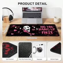 1pcDesk Mat, Gaming Large Mouse Pad For Desk, Computer Desk Pad, Mousepad With Non-Slip Rubber Base, Spill-Resistant XXL Keyboard Mat For Home Office Laptop, Blue Boho Rainbow - Multicolor - View 6