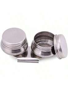 EstiloTendenciaHilitand 1 Pieza Acero Inoxidable Grande Doble CucharóN Taza De Paleta De Aceite Contenedor Pintura Megilp Trementina Recipiente De Disolvente Con TapóN De RoscaCalidad PremiumVersióN Mejorada - 1 - Ver 9