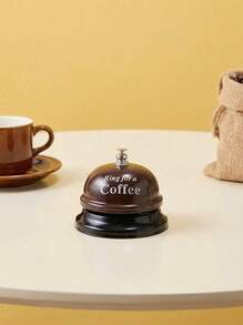 Joivida 1Pc Crisp Sound Vivid Yellow Petite Pink High-End Khaki 3-Inch Diameter Metal Desktop Bell, Anti-Rust Classroom Bell, Used For Restaurants, Cafes, Hotels, Offices, Schools, Bars