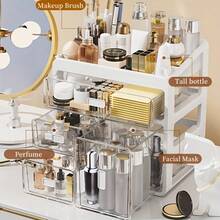 Opbergdoos en -rek voor cosmetica - 28cm/11.02 inches 3+1 lagen [schuine bovenkant + hoge fles stijl] - Bekijken 4