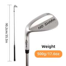 WUDAY Golf Wedge-Right-Handed Use,Stainless Steel Low Center Of Gravity, Silver Shark Design,Distinguishing 52°|56°|60° Angles, Enhancing Precise Hitting Control, High Throw Digging Club, Golf Equipment | Fashionable Golf Club - Silver - View 4
