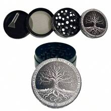 1个手动研磨器，金属研磨器，家用研磨器，香料研磨器，烟草研磨器，无需电源，清洁和烟草配件，情人节和圣诞节礼物 - 彩色 - 查看 2