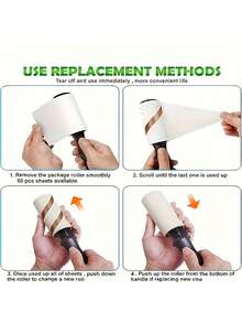 Super Strong Lint Roller, Suitable For Various Surfaces Such As Clothes, Carpets And Sofa Covers - Essential Household Lint Remover, Lint Roller, Sticky Lint Brush, Clothing Roller, Pet Hair Remover, Multi-Function Brush, Dust Cleaner. - Multicolor - View 5