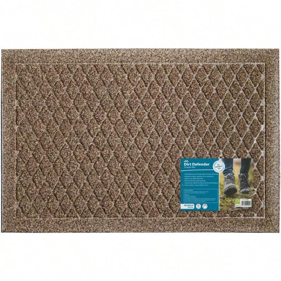 Dirt Defender Scraper Door Mat 40 X 60 Cm Diamond Beige - Beige - View 1