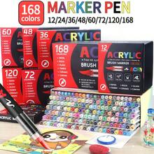 1pc 288/240/168/120/72/60/48/36/24/12 Colors Acrylic Marker Pens, Soft Tip, Opaque, Waterproof, Blendable, For DIY Graffiti Painting Art Supplies - Acrylic Marker - View 11