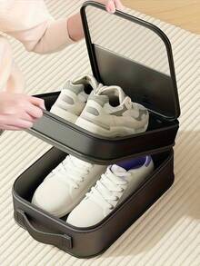 便携式旅行鞋袋 - 大容量，可装3双男女鞋，耐用透气防尘，配有符合人体工学的手柄，小巧便携，返校必备 - 彩色 - 查看 9