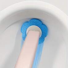 Home Care Disposable Toilet Brush Set With Wall-Mounted Design, No Dead Angle Cleaning & Powerful Stain Removal, Disposable Replacement Heads For Toilet Cleaning - 粉色 - 查看 7