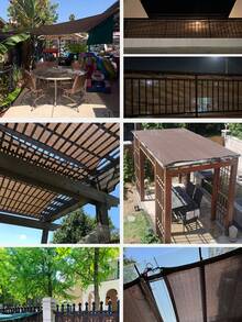 多功能户外隐私屏风 - 透气遮阳网，适用于阳台、庭院和花园装饰，多种颜色可选