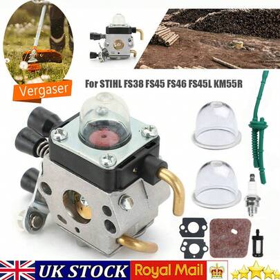 Carburetor Carb Air Filter Kit For Stihl FS45 FS46 FS55 FC55 FS38 HS45 FS74 FS75