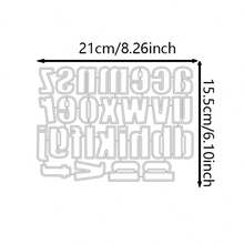 一套金属切割模具，包含大小写字母，适用于DIY剪贴簿装饰、压花工艺、模切模板、DIY字母模切 - 銀色 - 查看 10