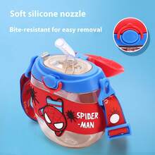 迪士尼官方授权PPSU水瓶：米奇、冰雪奇缘艾莎和蜘蛛侠图案。耐热防漏。适合日常使用、上学或户外活动。是理想的生日/圣诞礼物，也适合露营。