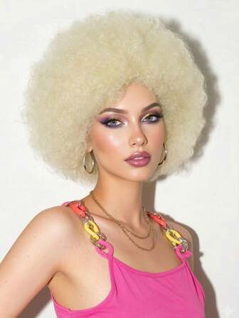 Peluca sintética tejida a máquina, de aspecto natural y esponjoso, de 8 pulgadas de largo, de colores múltiples, adecuada tanto para hombres como para mujeres, hecha de fibra sintética resistente al calor. Es la opción perfecta para uso diario, cosplay, vacaciones y viajes, y es un gran regalo de vacaciones para amigos.