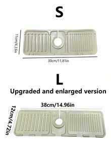 1 pieza Almohadilla de silicona para grifo, a prueba de salpicaduras y recortable con bordes estrechos, ideal para fregadero de cocina y lavabo - Multicolor - Ver 9