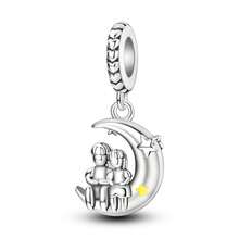 S925 Silver Plated Fashionable Charm Couple Pendant, Women's Jewelry, Suitable For Daily Wear And Gift Giving, New Women's Series, Personalized Gift. Valentine's Day, New Year, Carnival - Multicolor - View 13