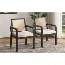 Dining Chairs - Black + Rubberwood - View 3