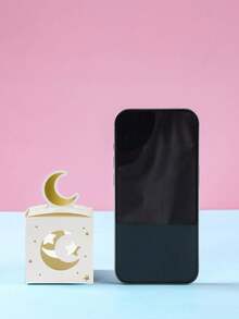 24 piezas Cajas de dulces mini, cajas de embalaje con diseño hueco de estrella y luna, embalaje de chocolate y galletas, regalos de fiesta, suministros de fiesta musulmana y islámica, decoración de festival feliz - Oro blanco - Ver 3