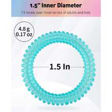 - Llavero de pulsera de 10 colores, flexible de plástico con resorte en espiral con cadena para llavero,37562702 - Multicolor - Ver 2