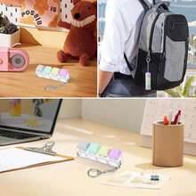 Keyboard Fidget Clicker Keyboard Fidget Keychain Of 4 Colors Decompression Button Stress Relief Gifts For Adult To Relief Stress Pass Time Valentine'S Day Valentines - 彩色 - 查看 7