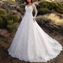 New Women's Fashion Sexy Heavy Lace Wedding Dress With Floral Train And Large Hem Evening Gown - 紅色 - 查看 6