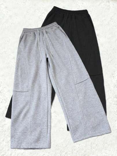 Men's Drawstring Straight Leg Sweatpants, Soft & Comfortable With Pockets, Suitable For Daily Life, Work, Travel, Running, Casual And Outdoor Activities