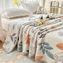 Printed Flannel Blanket, Cartoon Office Nap Blanket - Thousand Leaf Dance - View 5