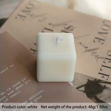 1PC White Multi-Shape Scented Candles Textured Decorative Pillar Candles Ins-Style Minimalist Home Decor Table Centerpiece Photo Prop Wedding Gift For Her Elegant Holiday Ambience Candles - White - View 10