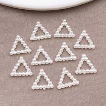 100pcs/Pack ABS Pearl-Effect Hollow-Out Heart & Butterfly DIY Charms. Hot-Selling Mini 3D Embellishments And Filigree Pearl Accessories. - White - View 14