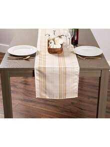 Table Mat - Gold and Cream-colored Squares - View 5